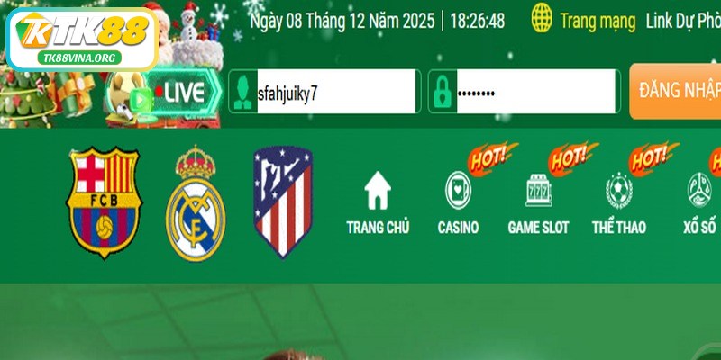 Tại giao diện chính của trang web, tìm nút đăng nhập được hiển thị nổi bật