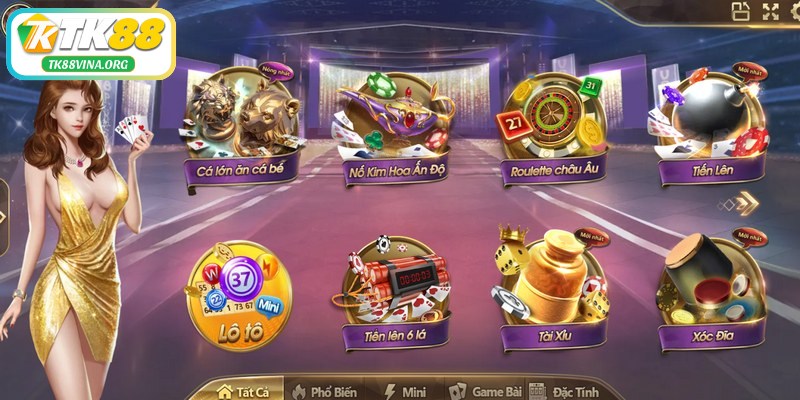 Những sảnh cược game bài TK88 nổi bật dành cho bạn