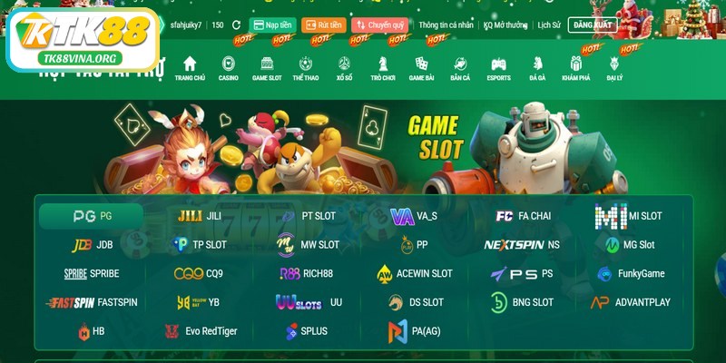 Nổ hũ TK88 mang đến cho người chơi một hệ thống sảnh cược đa dạng